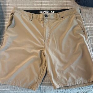 Hurley Men's Khaki Flat Front Shorts